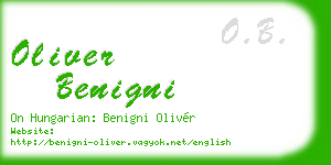 oliver benigni business card